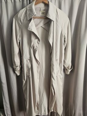 Elie Tahari Women's Small Lightweight Khaki duster Trench Coat Lyocell